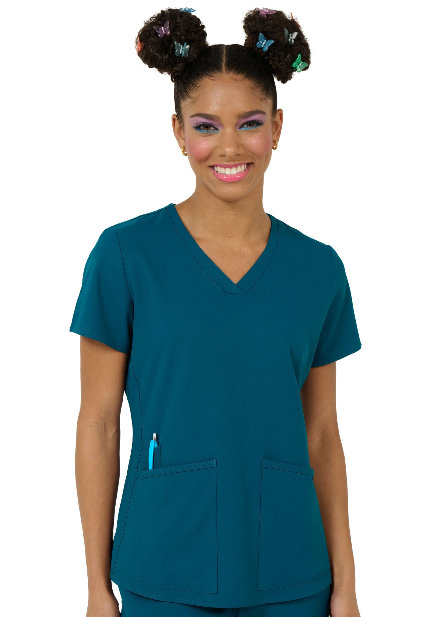 Focus V-Neck Scrub Top by Zavate 1165