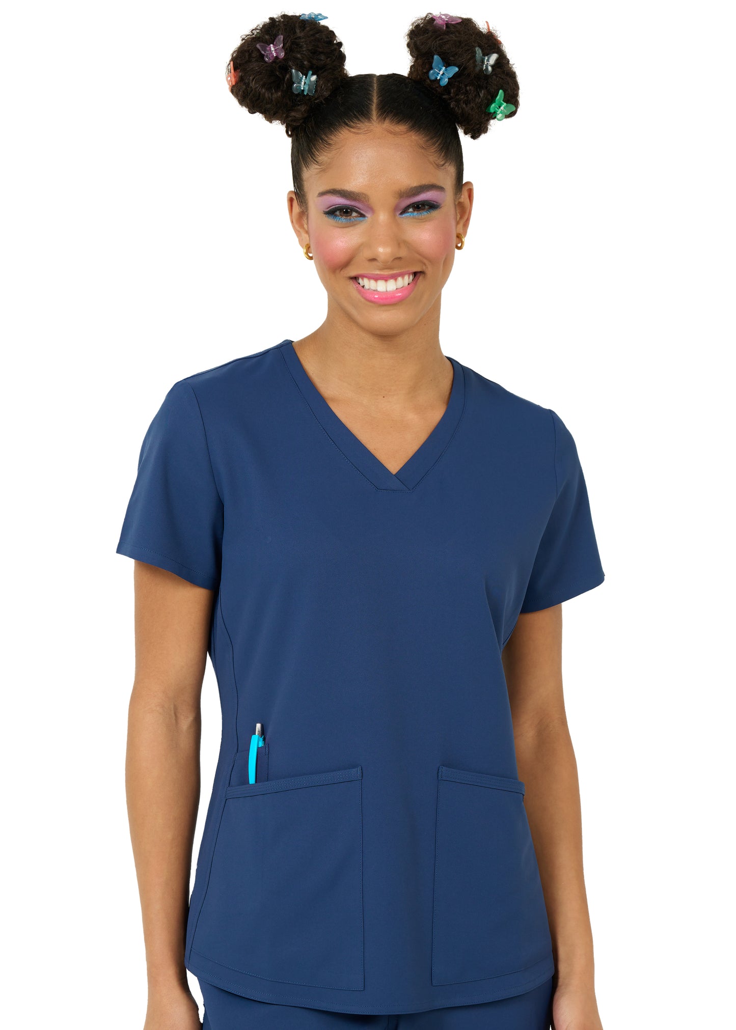 Focus V-Neck Scrub Top by Zavate 1165