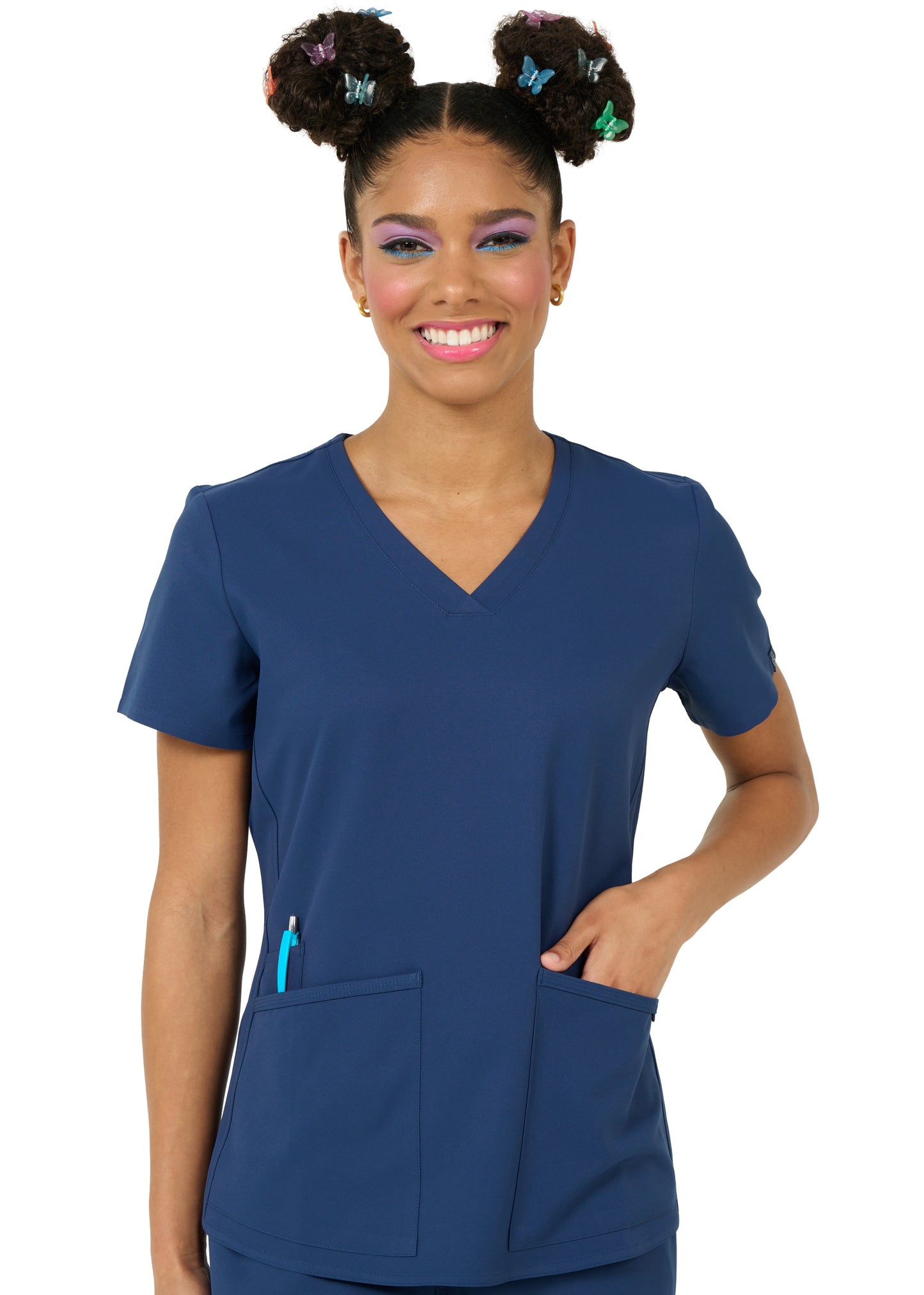 Focus V-Neck Scrub Top by Zavate 1165