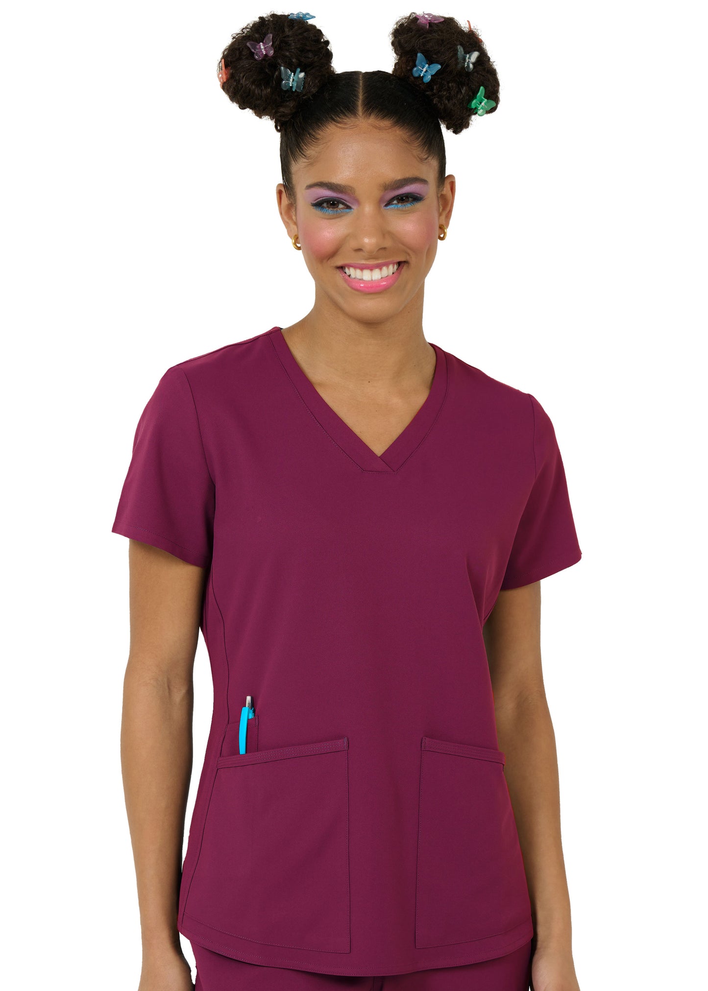 Focus V-Neck Scrub Top by Zavate 1165