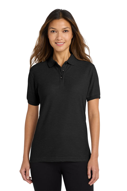 Women's Black Port Authority Polo